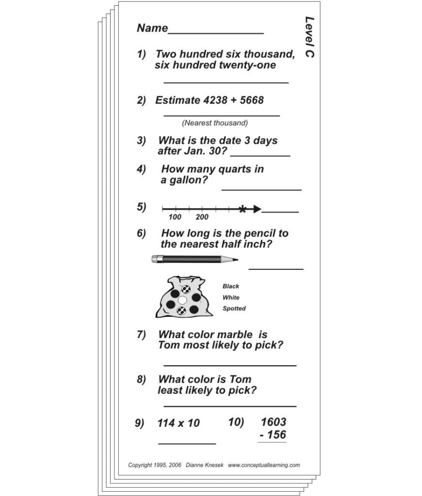 Mixed Practice C Worksheets – Conceptual Learning Materials